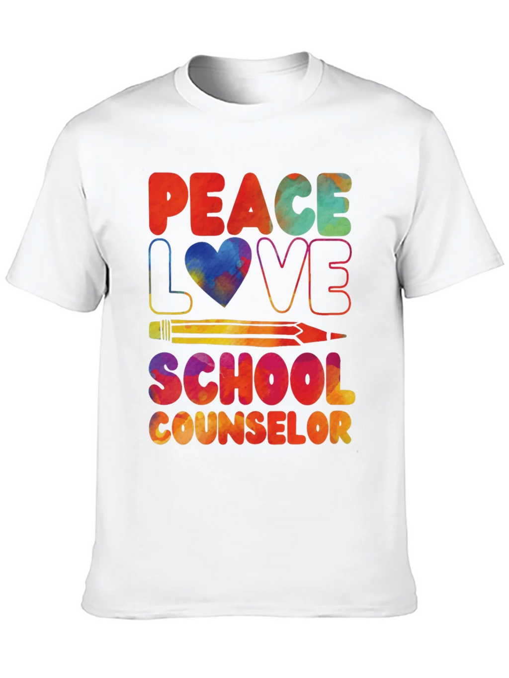 Peace Love School Counselor T-Shirt product image 9