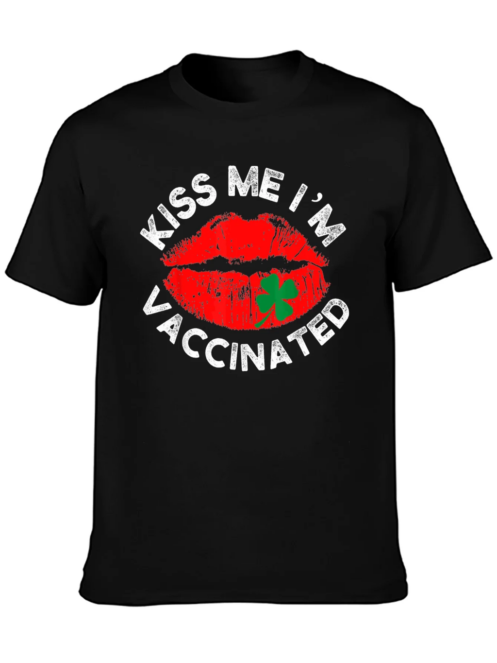 Kiss Me Im Vaccinated T-Shirt St. Patricks Day product image 3