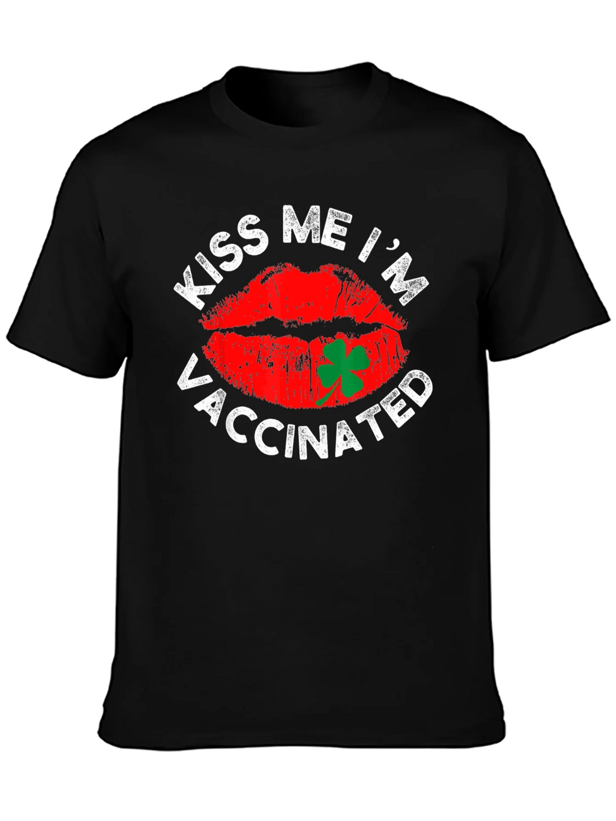 Kiss Me Im Vaccinated T-Shirt St. Patricks Day product image 3