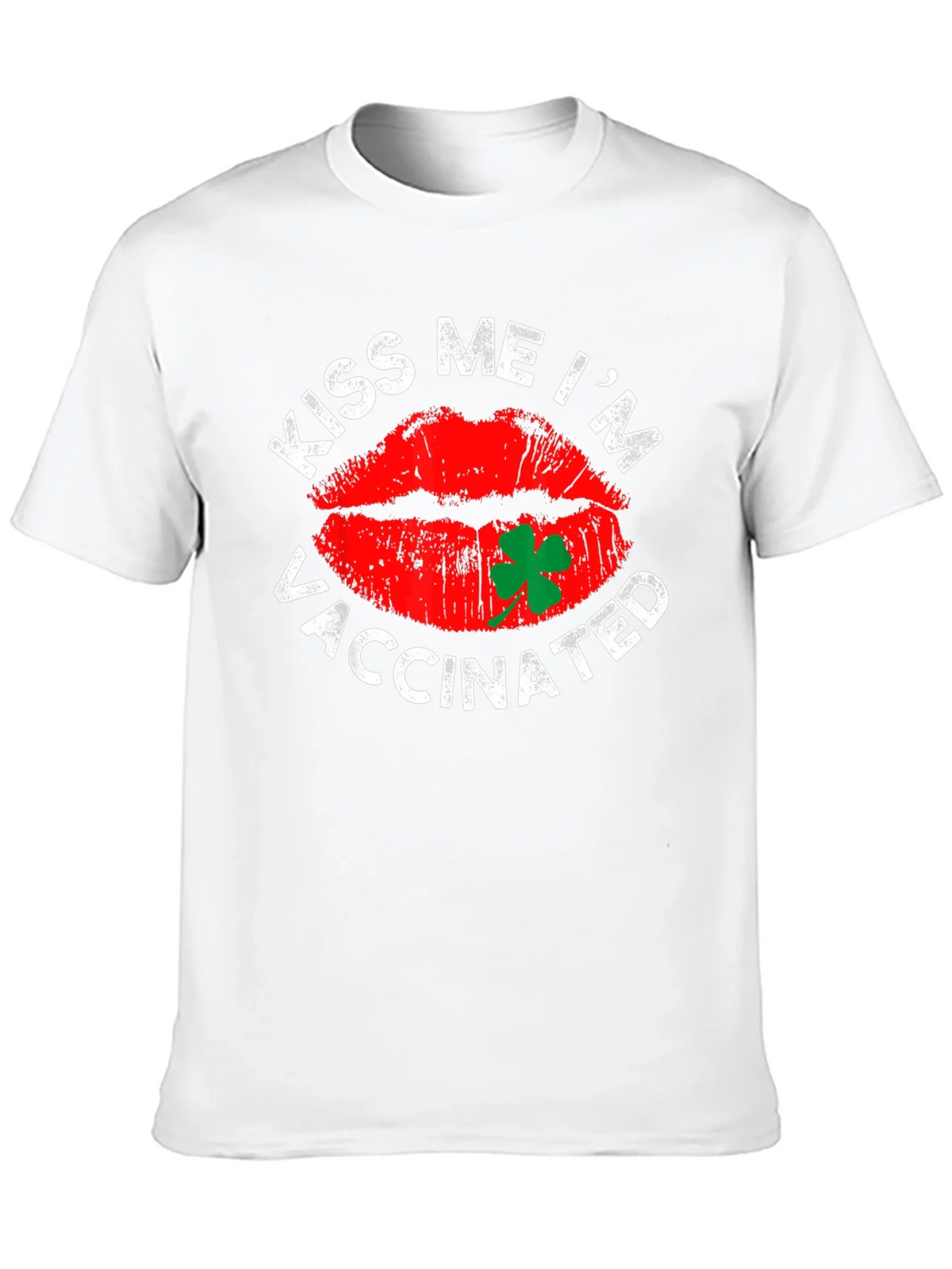 Kiss Me Im Vaccinated T-Shirt St. Patricks Day product image 9