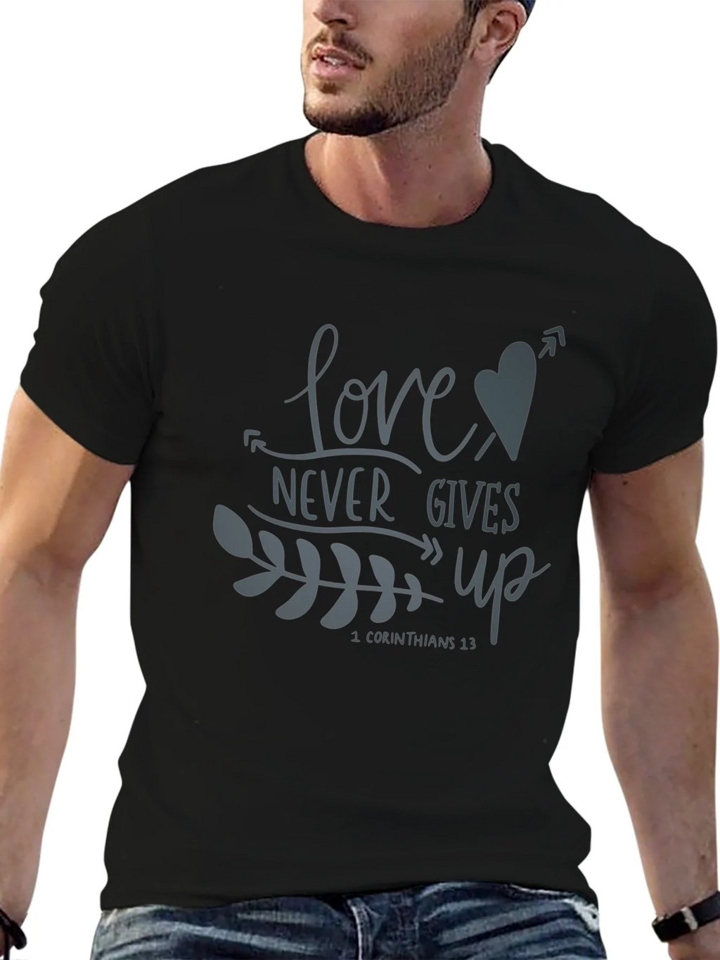 Love Never Gives Up Graphic Tee product image 2