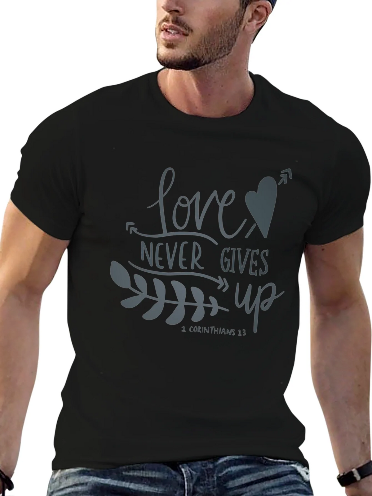 Love Never Gives Up Graphic Tee product image 2