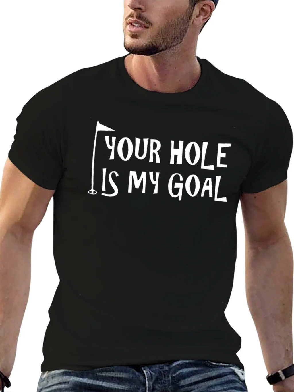 Your Hole Is My Goal Funny Golf T-Shirt product image 5