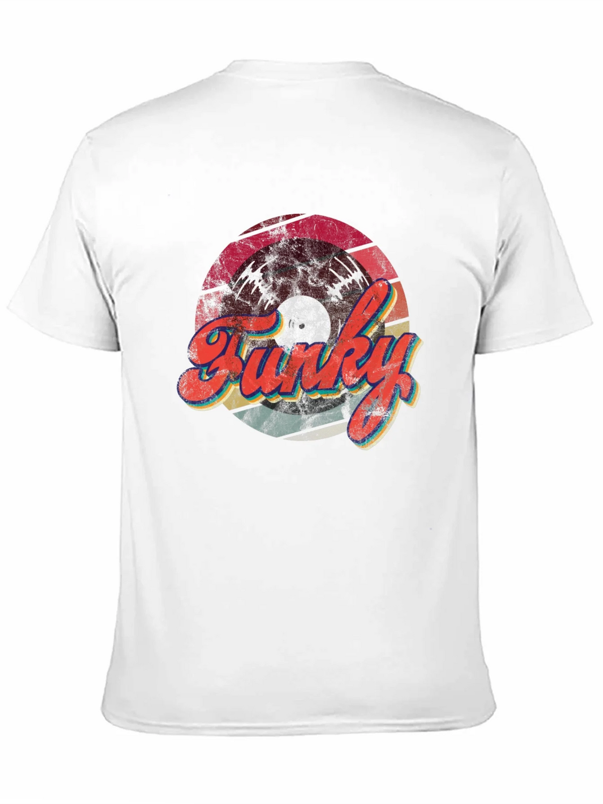 Funky Retro Vinyl Record Graphic Tee - Black product image 5