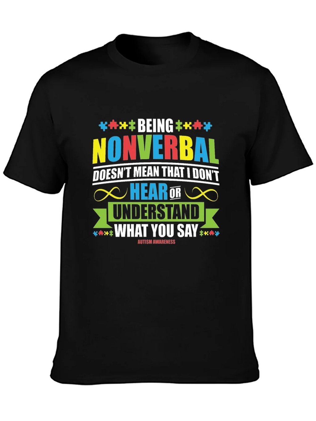 Autism Awareness Nonverbal T-Shirt product image 2