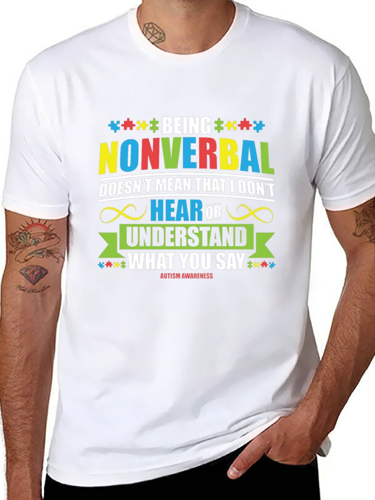 Autism Awareness Nonverbal T-Shirt product image 5