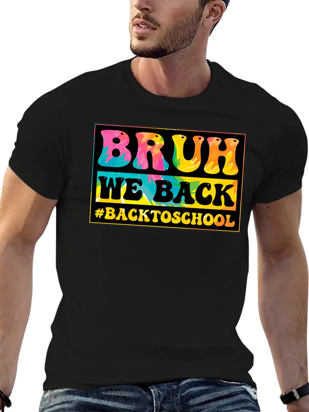 Bruh We Back to School Tie-Dye T-Shirt product image 5