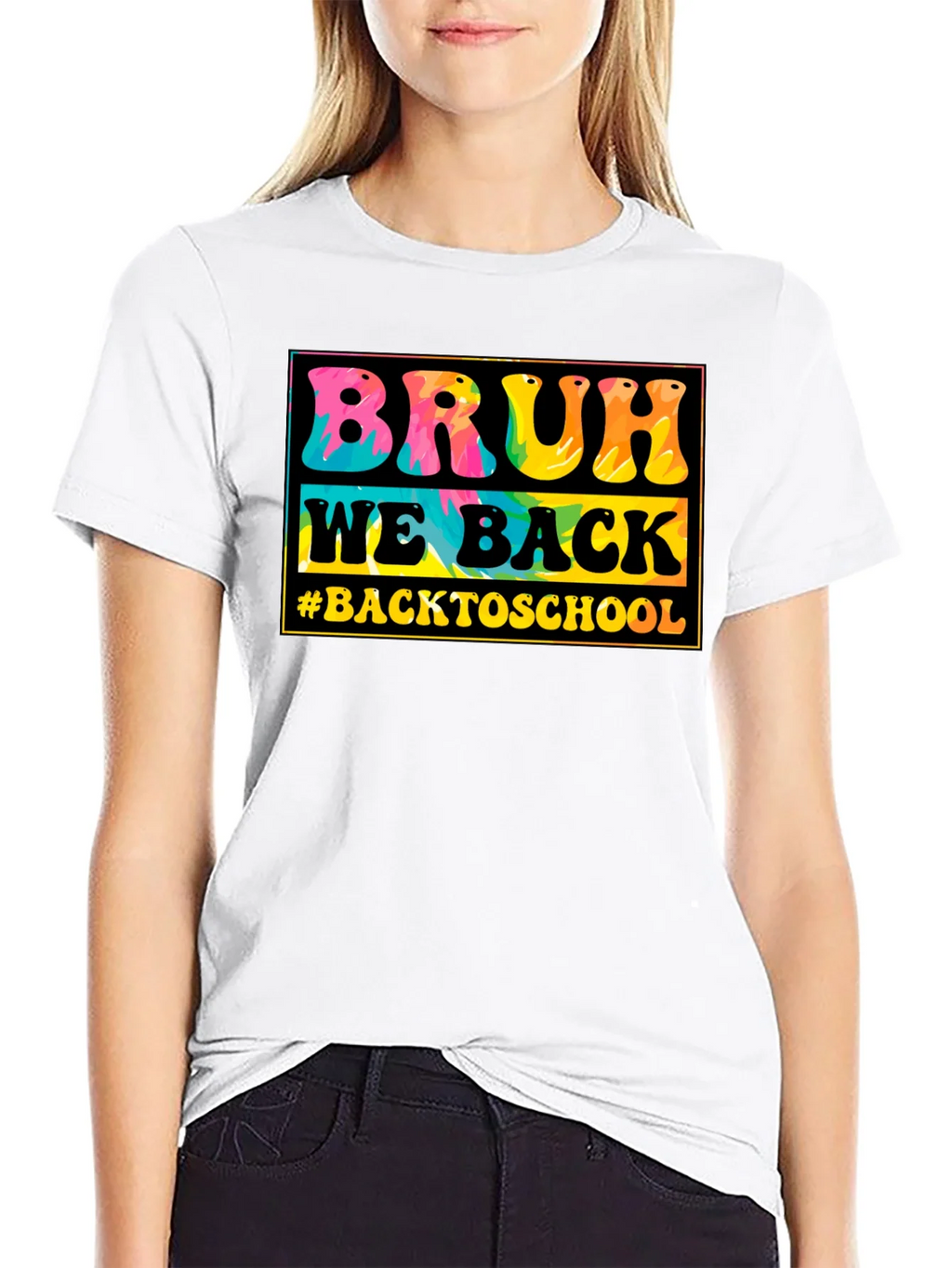 Bruh We Back to School Tie-Dye T-Shirt product image 7