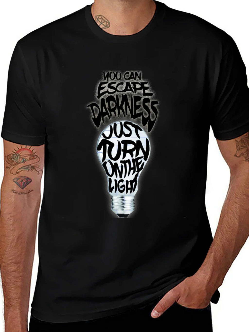 Escape Darkness T-Shirt: Turn on the Light product image 1