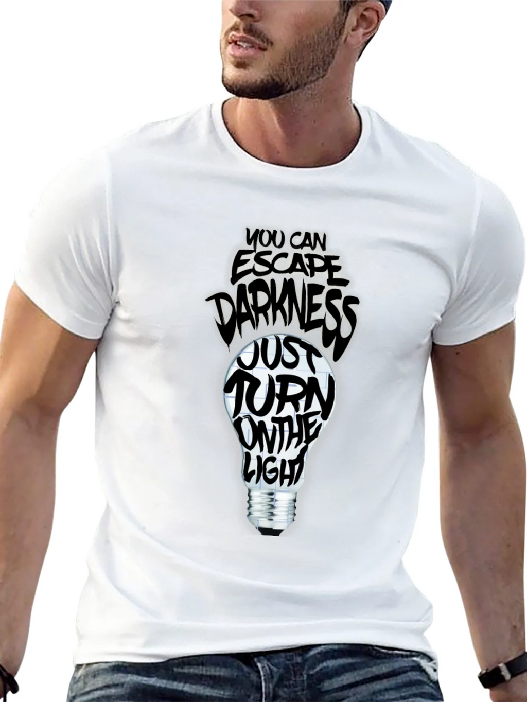 Escape Darkness T-Shirt: Turn on the Light product image 11