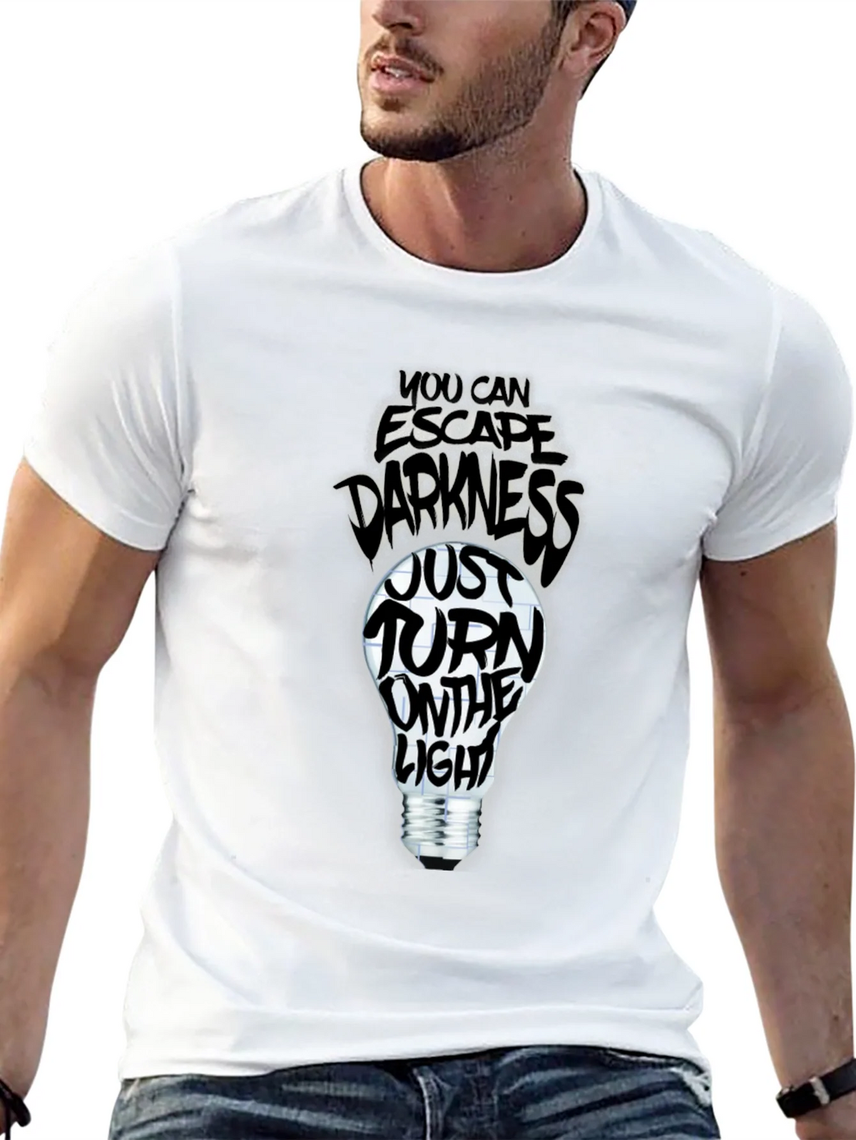 Escape Darkness T-Shirt: Turn on the Light product image 11