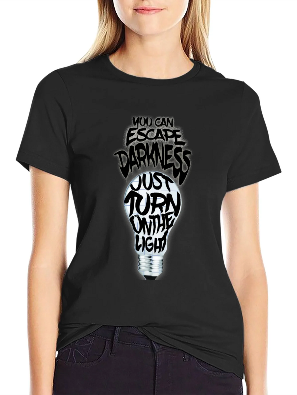 Escape Darkness T-Shirt: Turn on the Light product image 2