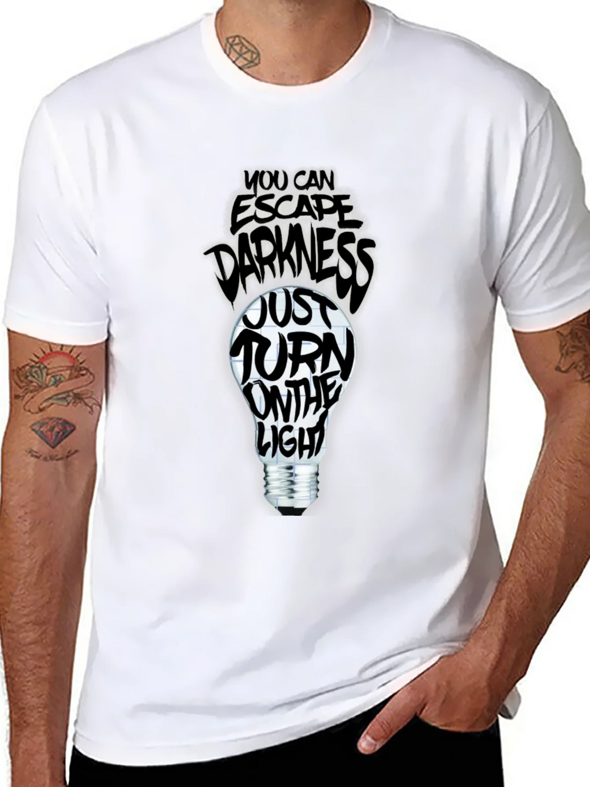 Escape Darkness T-Shirt: Turn on the Light product image 7
