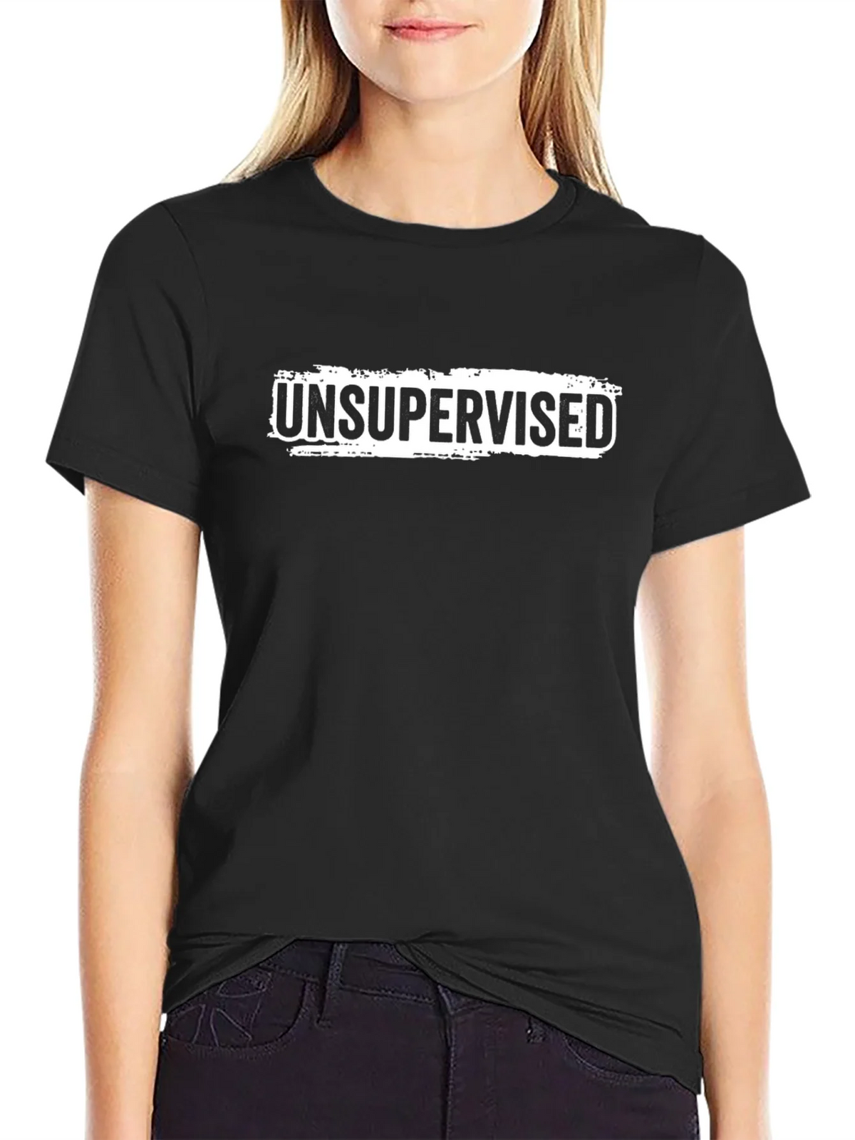 Unsupervised Graphic Tee - Black Casual T-Shirt product image 2