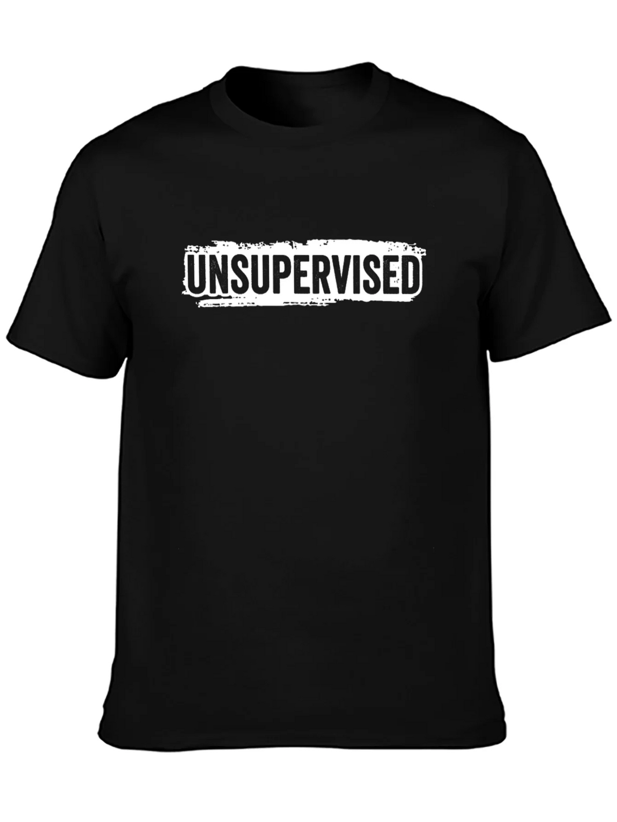 Unsupervised Graphic Tee - Black Casual T-Shirt product image 3