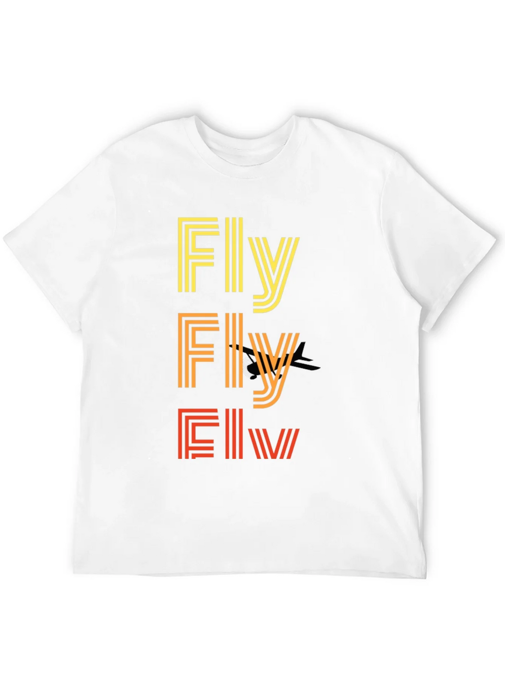 Retro Striped Fly Graphic T-Shirt product image 8