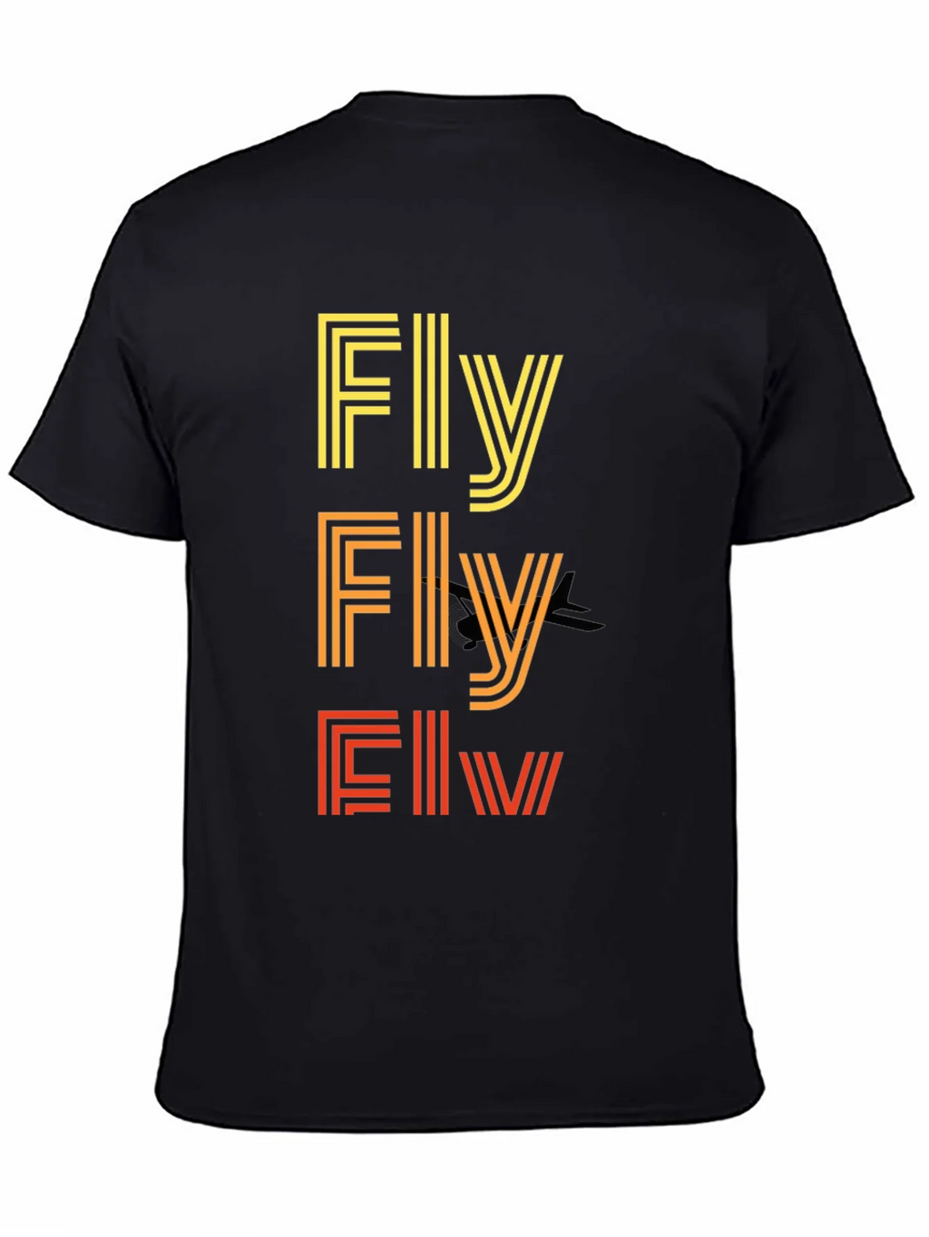Retro Striped Fly Graphic T-Shirt product image 3