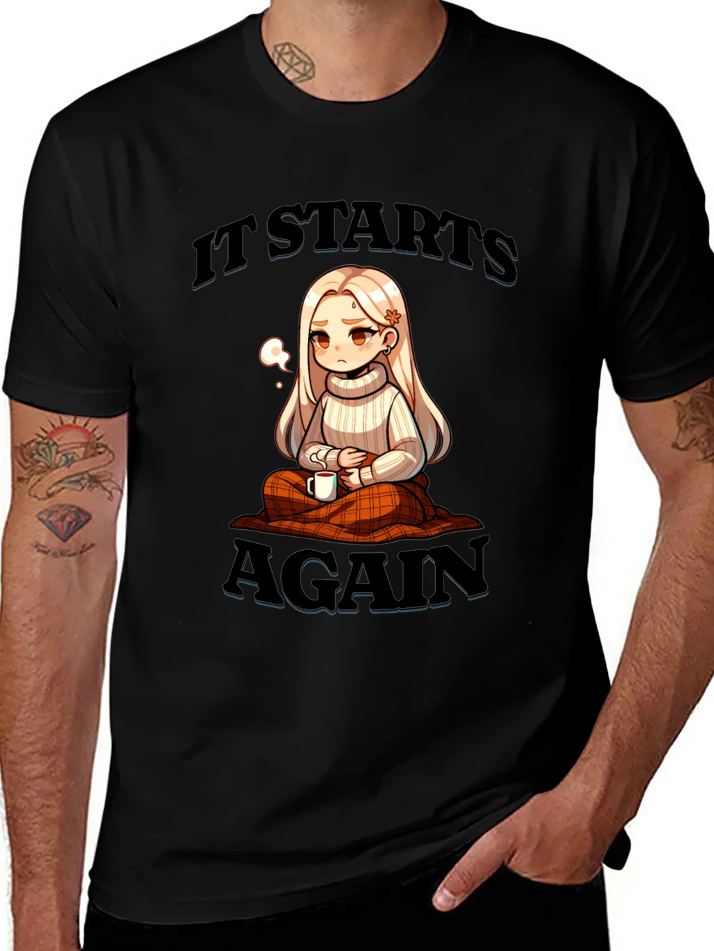 It Starts Again Anime Style Graphic Tee product image 1