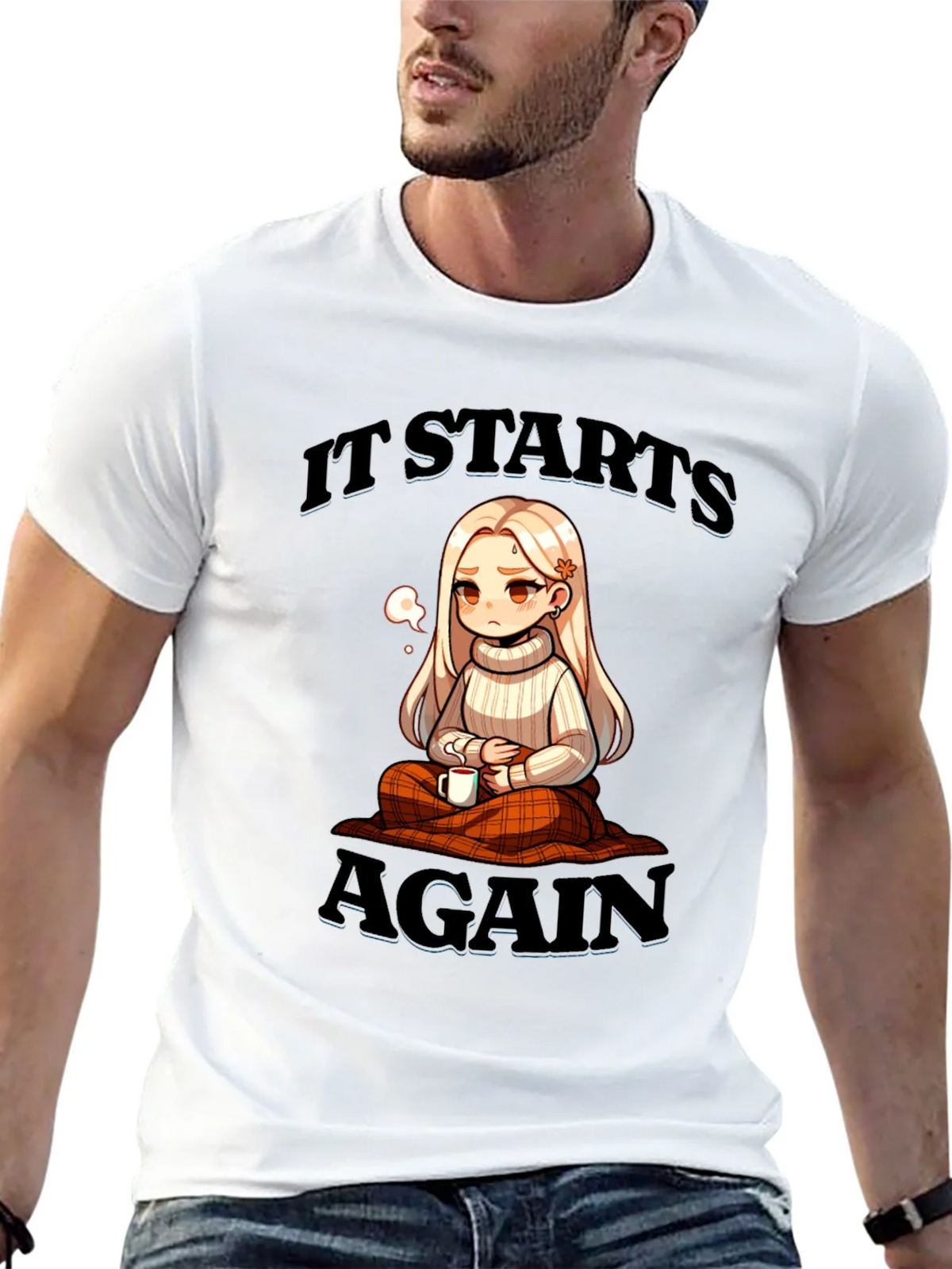 It Starts Again Anime Style Graphic Tee product image 8