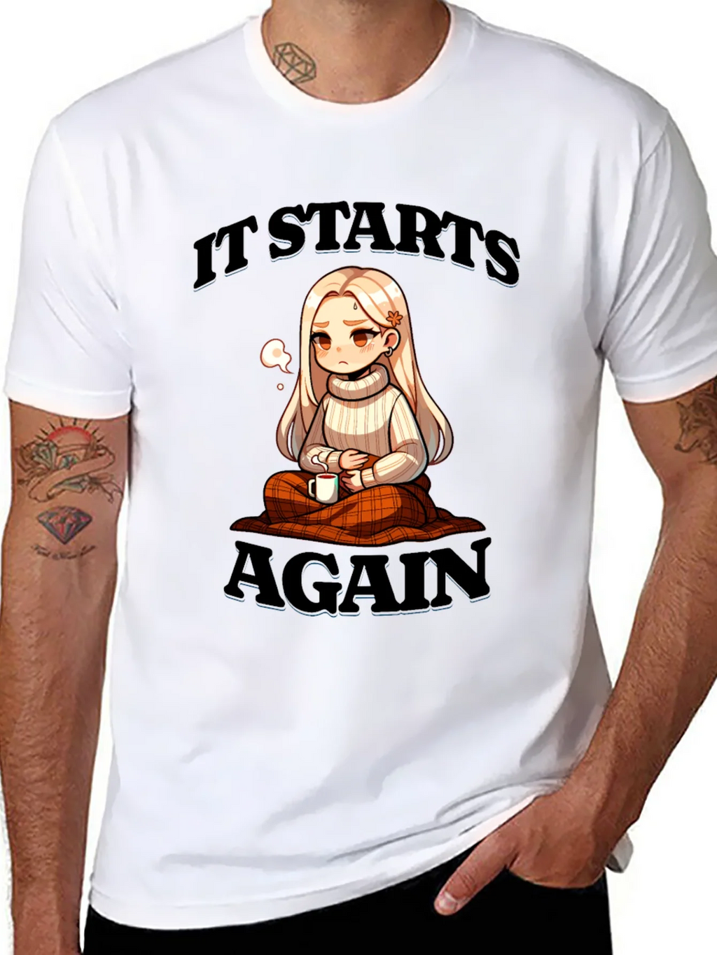 It Starts Again Anime Style Graphic Tee product image 4