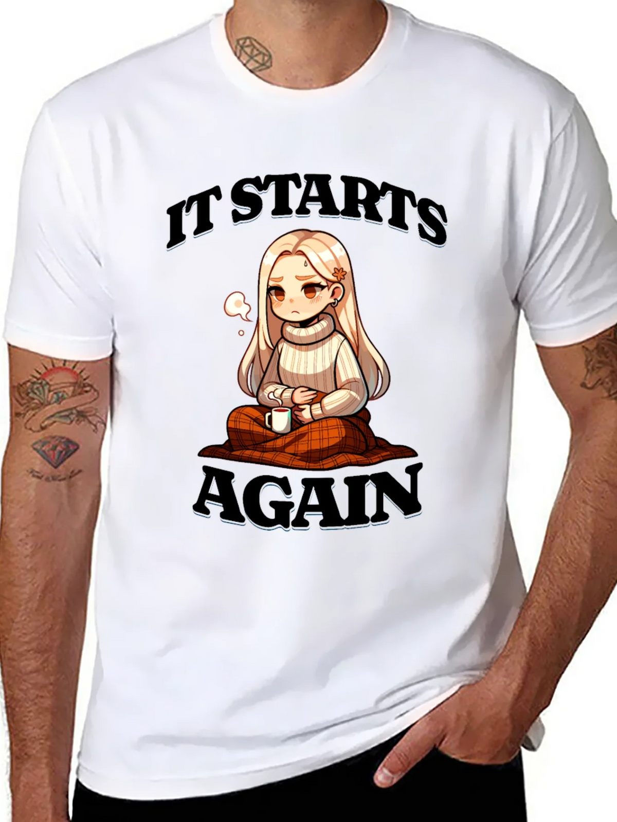 It Starts Again Anime Style Graphic Tee product image 4