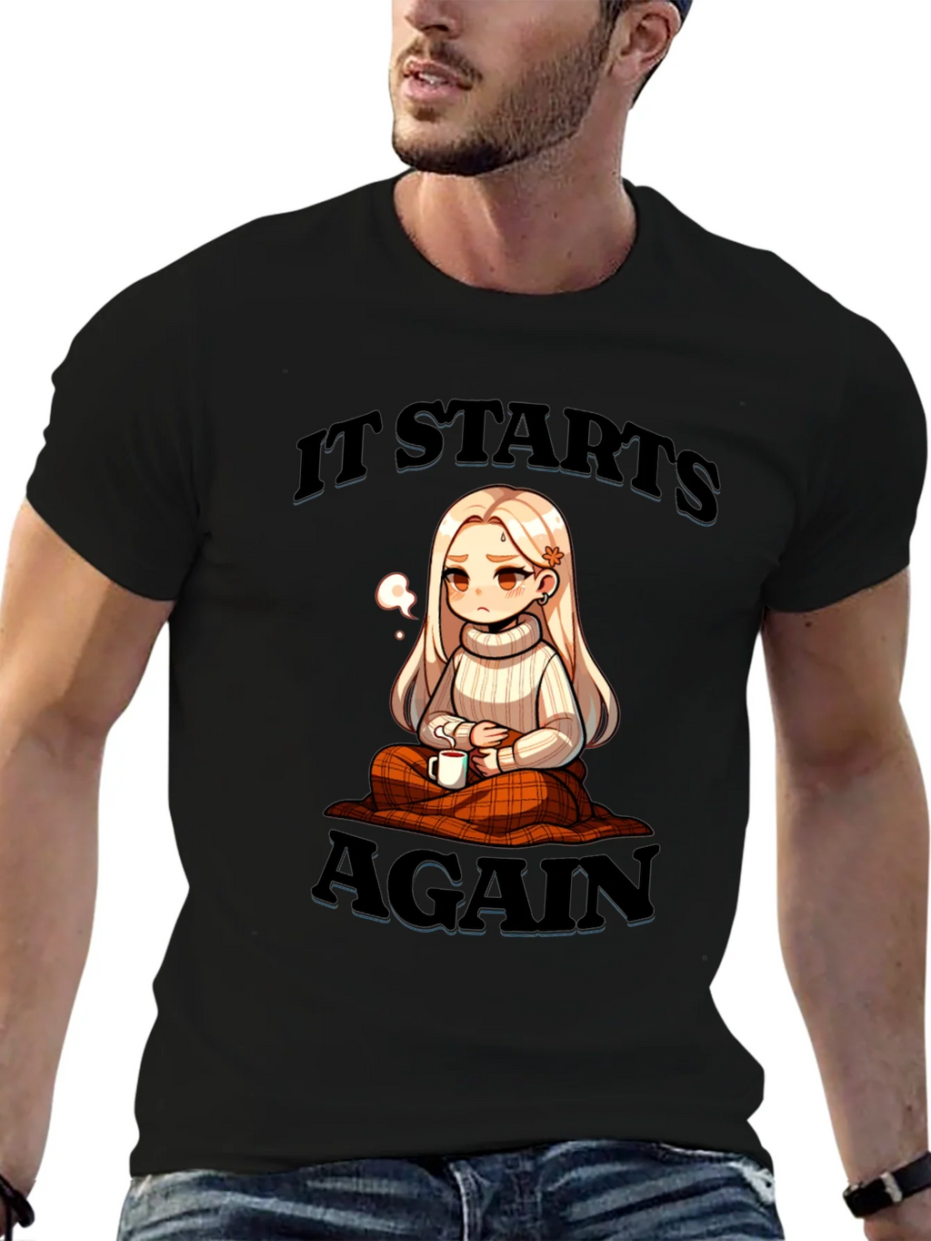 It Starts Again Anime Style Graphic Tee product image 3