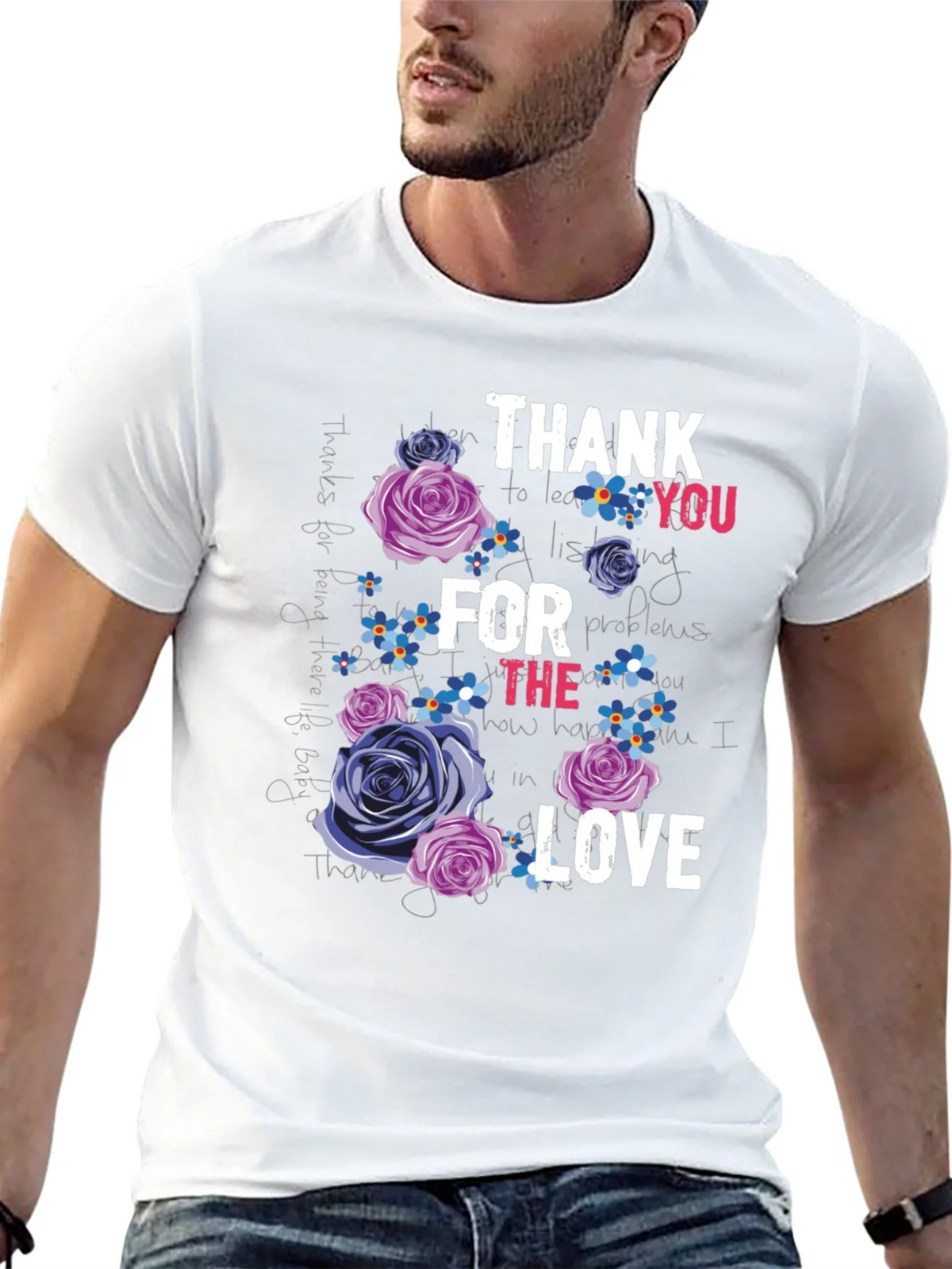 Floral Thank You Graphic T-Shirt product image 5