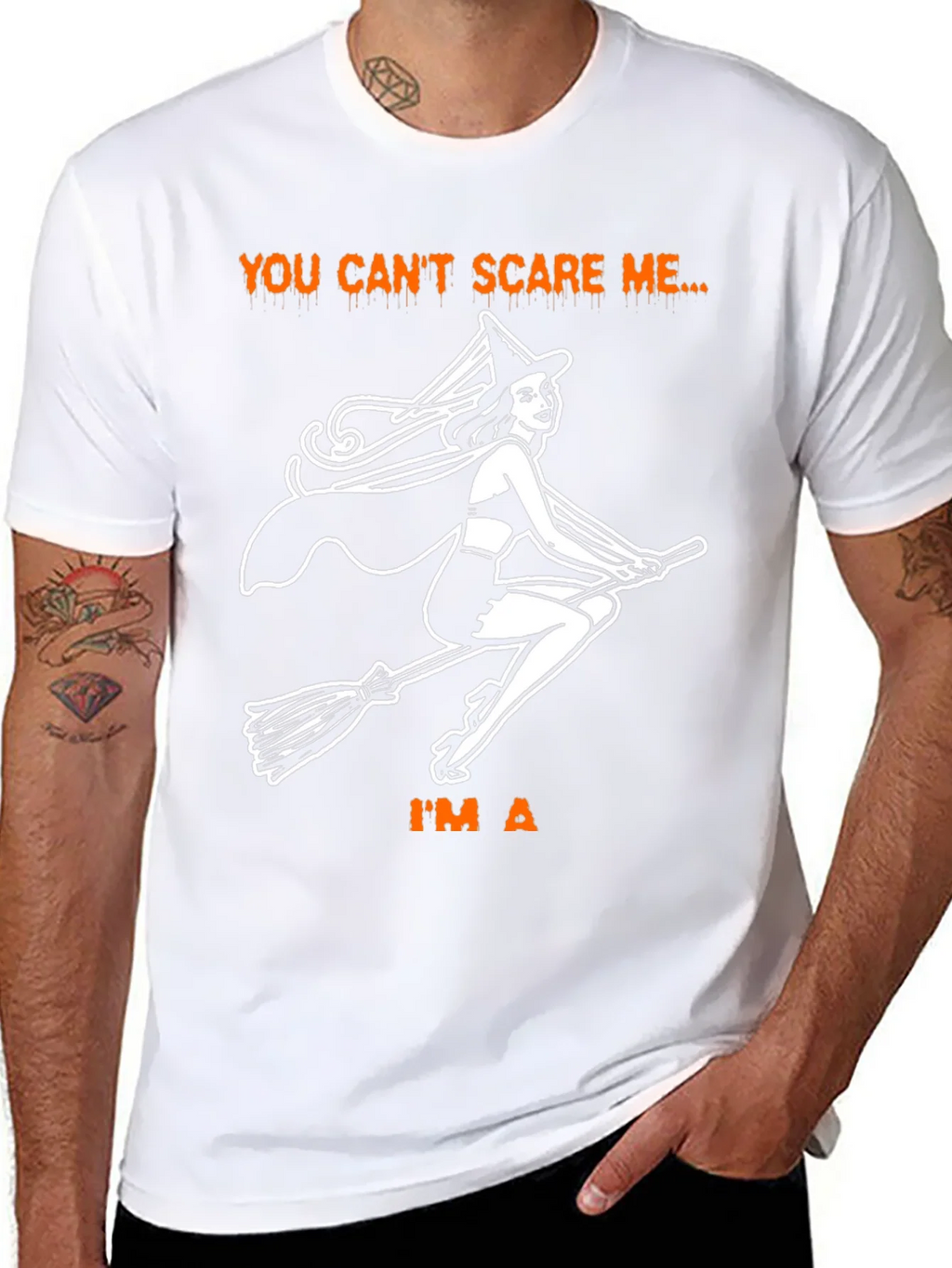 Halloween Witch T-Shirt - You Cant Scare Me product image 6