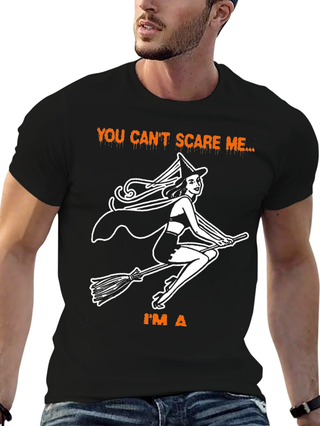 Halloween Witch T-Shirt - You Cant Scare Me product image 5