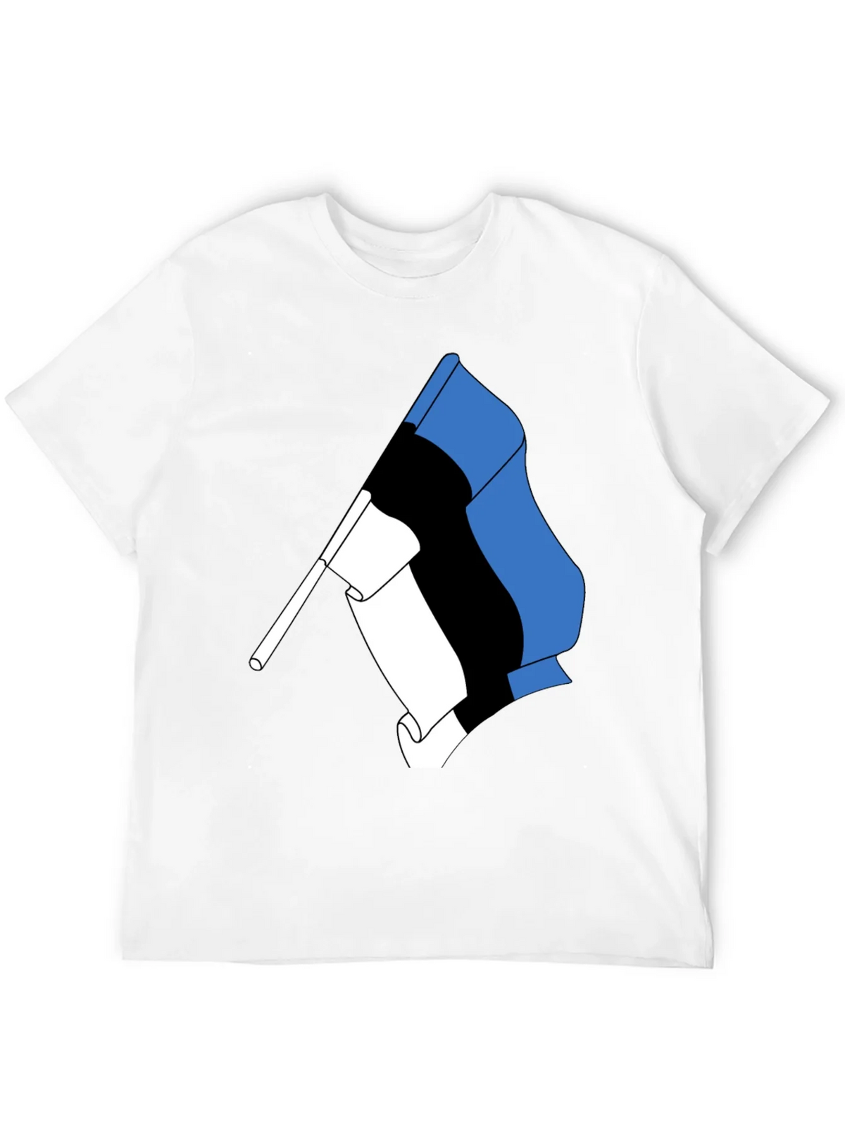 Estonian Flag Graphic Tee - Black Cotton T-Shirt product image 9