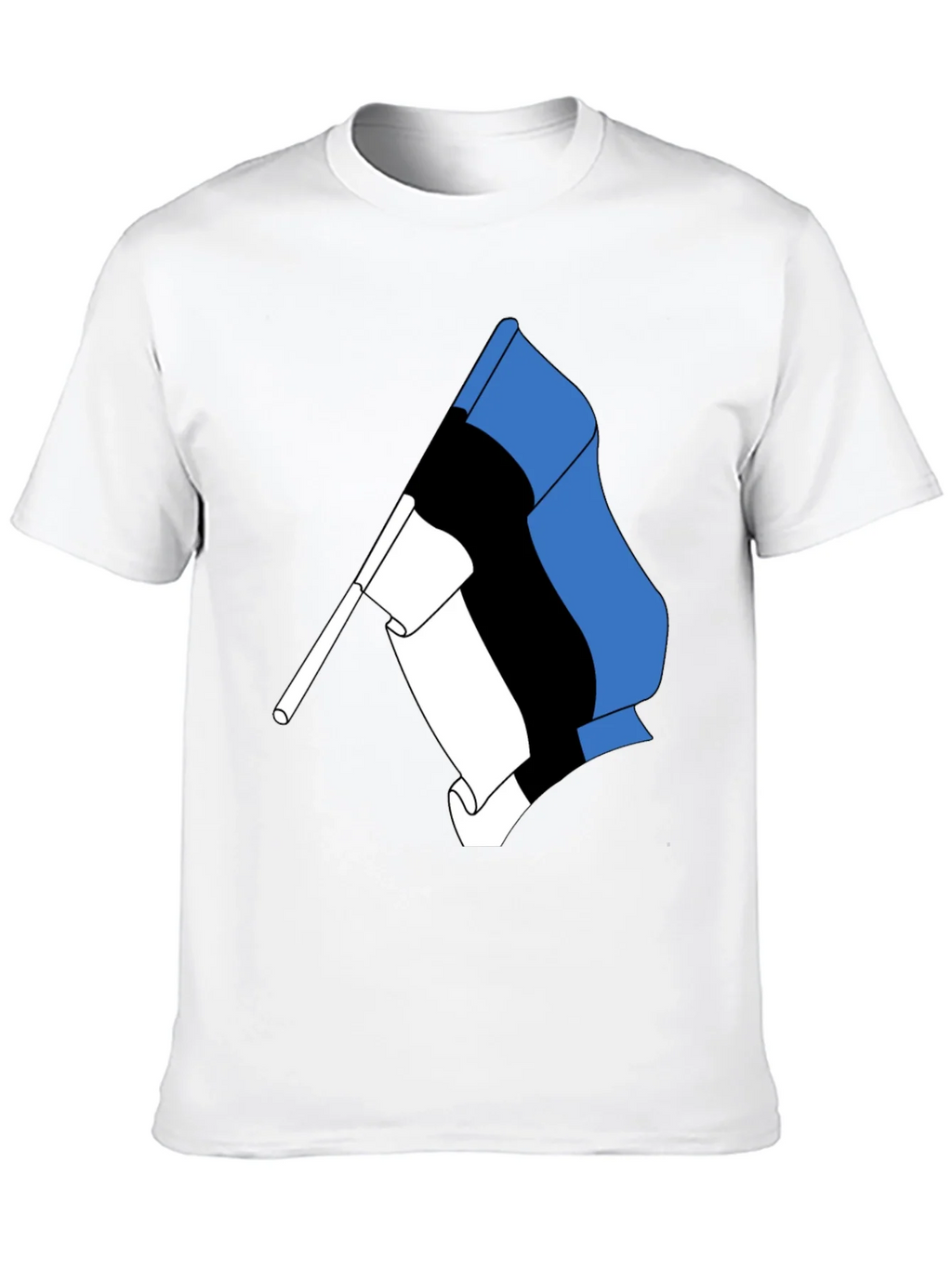 Estonian Flag Graphic Tee - Black Cotton T-Shirt product image 7