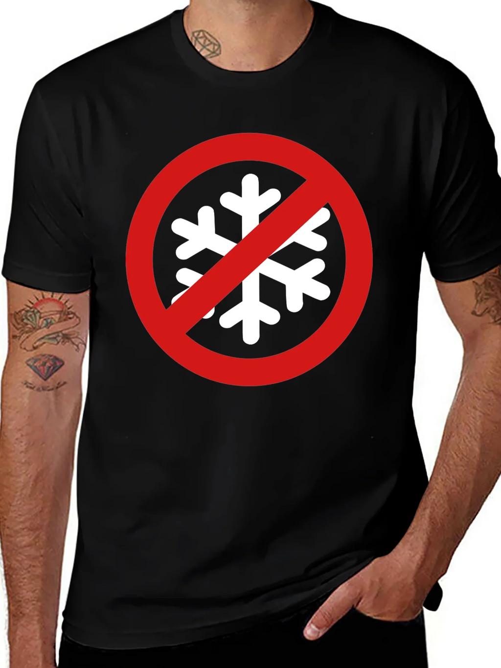 No Snowflake Zone Black T-Shirt product image 1
