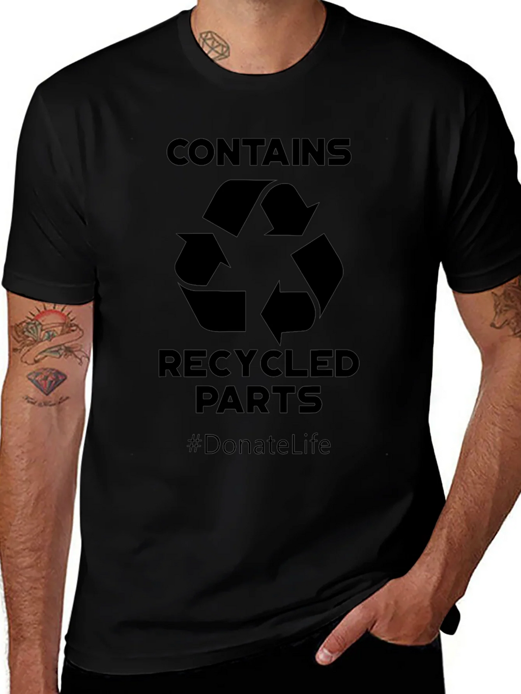 Contains Recycled Parts T-Shirt - Donate Life product image 1