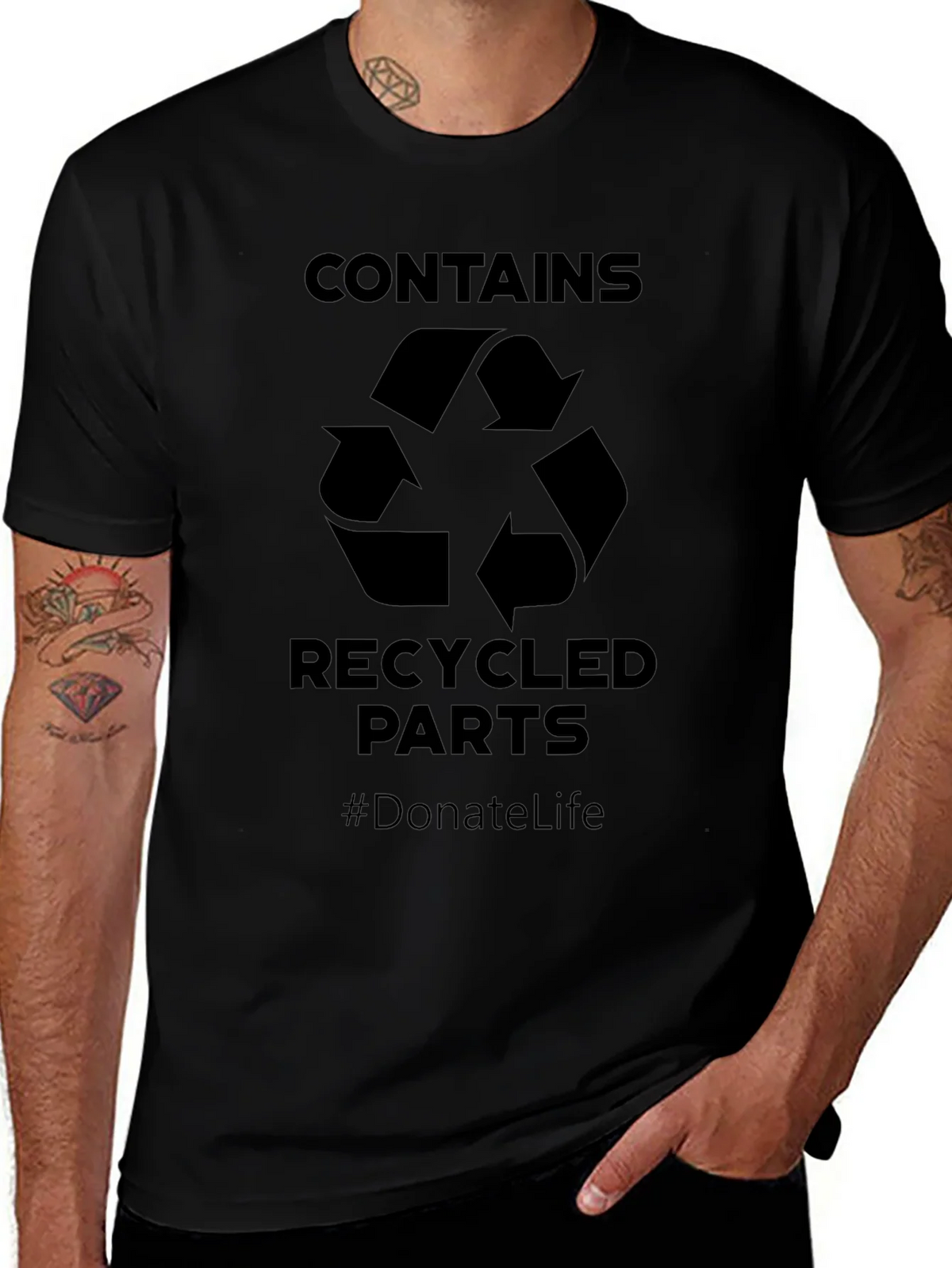 Contains Recycled Parts T-Shirt - Donate Life product image 1