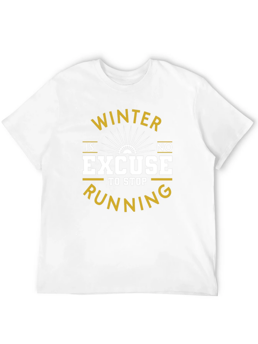 Winter Running Motivation T-Shirt - No Excuses! product image 9