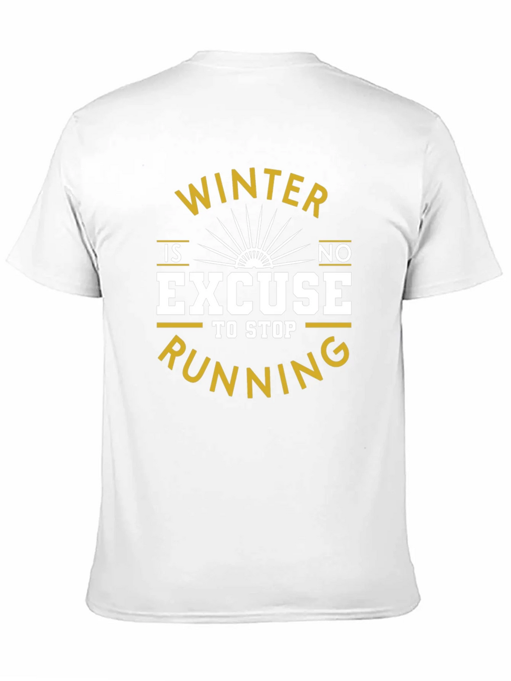 Winter Running Motivation T-Shirt - No Excuses! product image 8