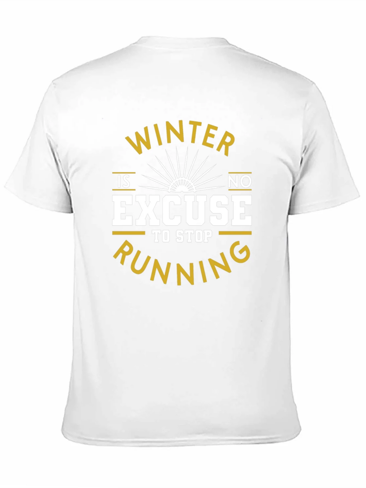 Winter Running Motivation T-Shirt - No Excuses! product image 8