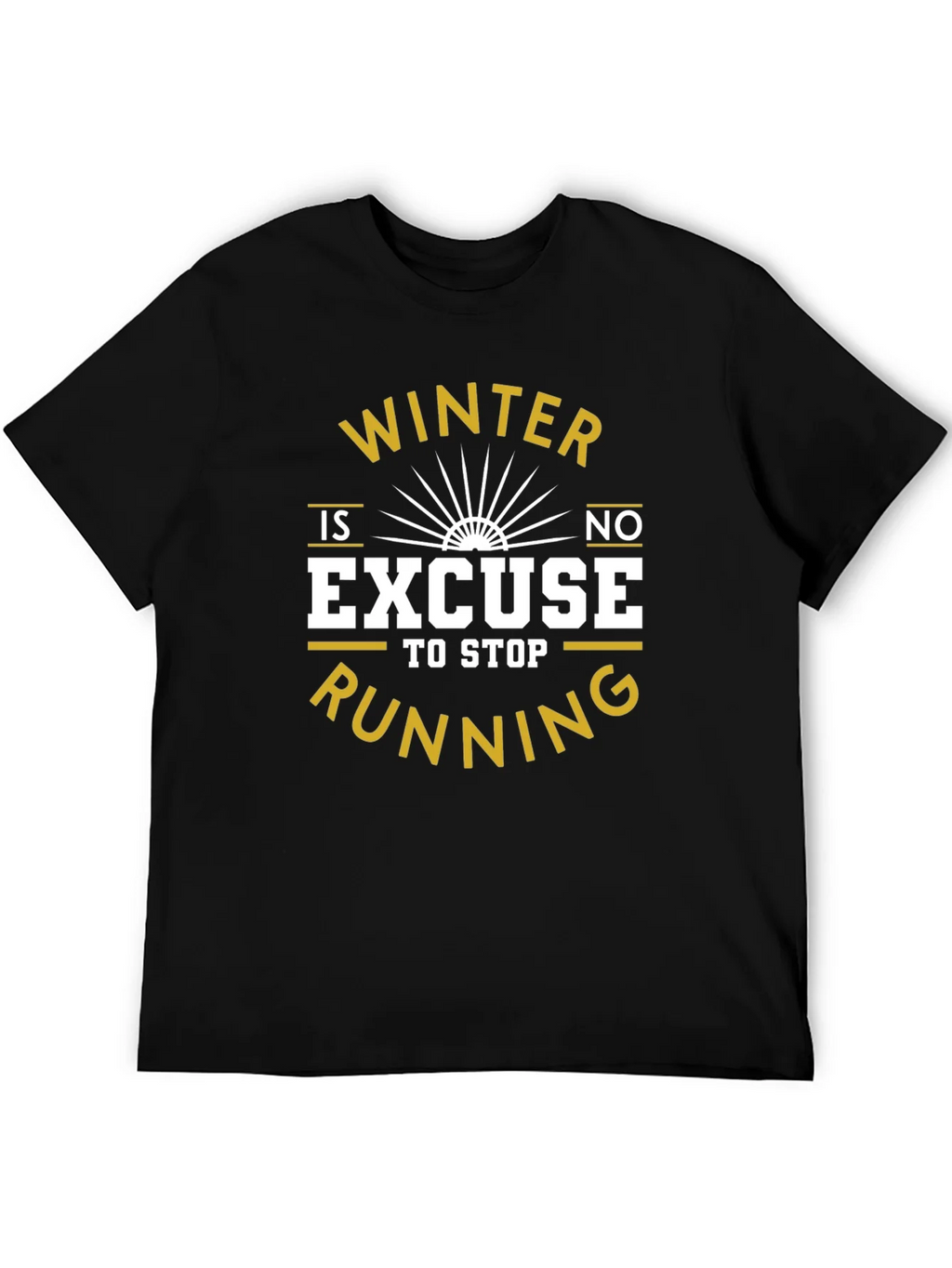 Winter Running Motivation T-Shirt - No Excuses! product image 4