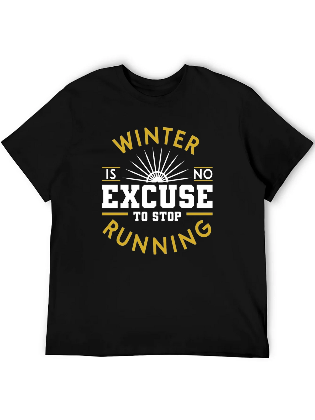 Winter Running Motivation T-Shirt - No Excuses! product image 4