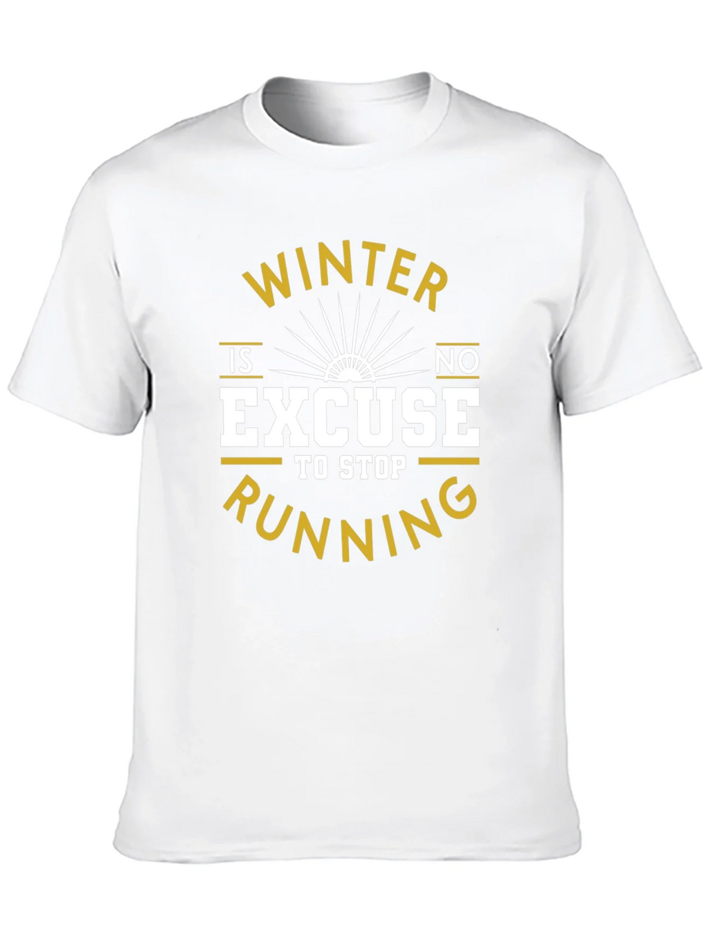 Winter Running Motivation T-Shirt - No Excuses! product image 7