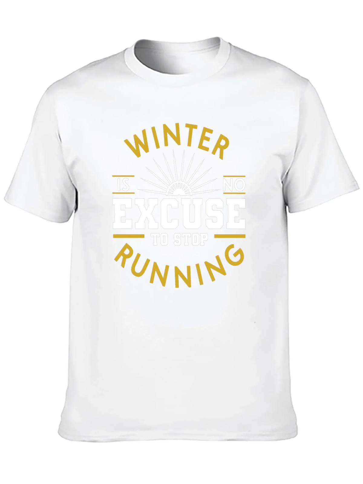 Winter Running Motivation T-Shirt - No Excuses! product image 7