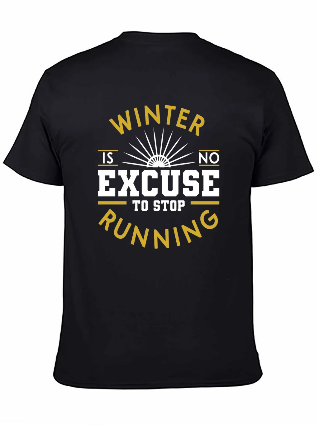 Winter Running Motivation T-Shirt - No Excuses! product image 3