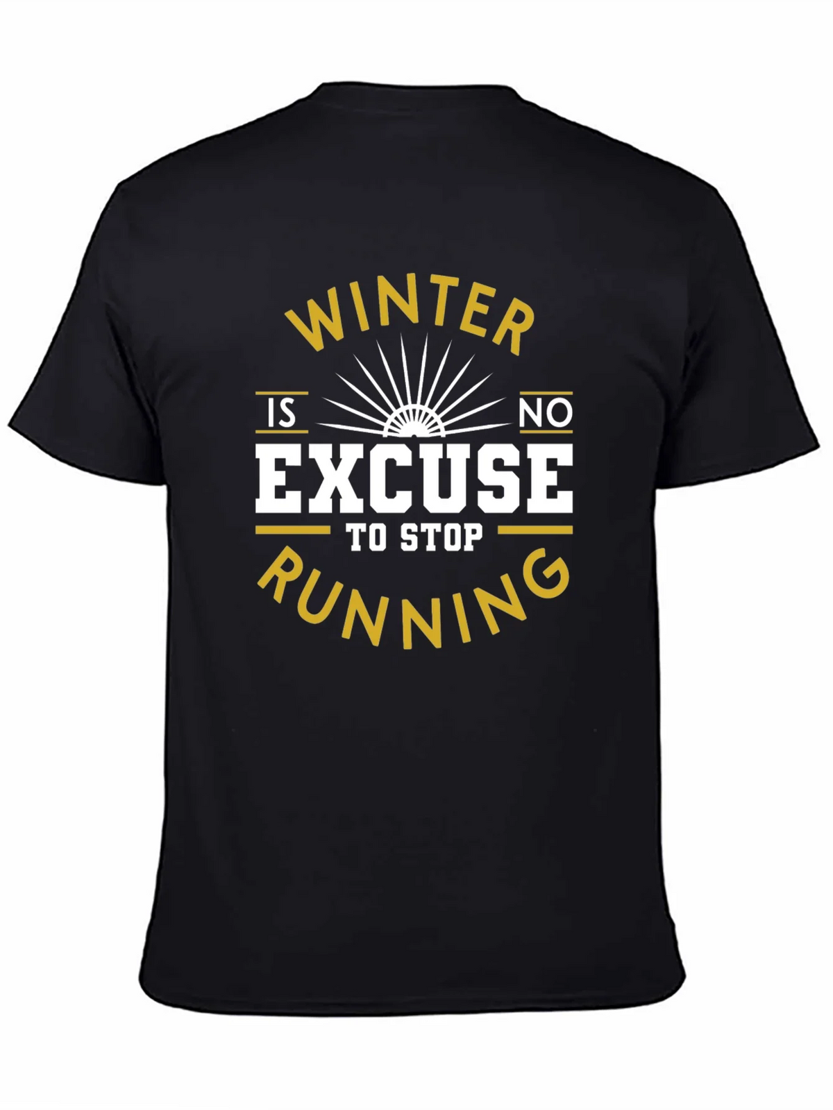 Winter Running Motivation T-Shirt - No Excuses! product image 3