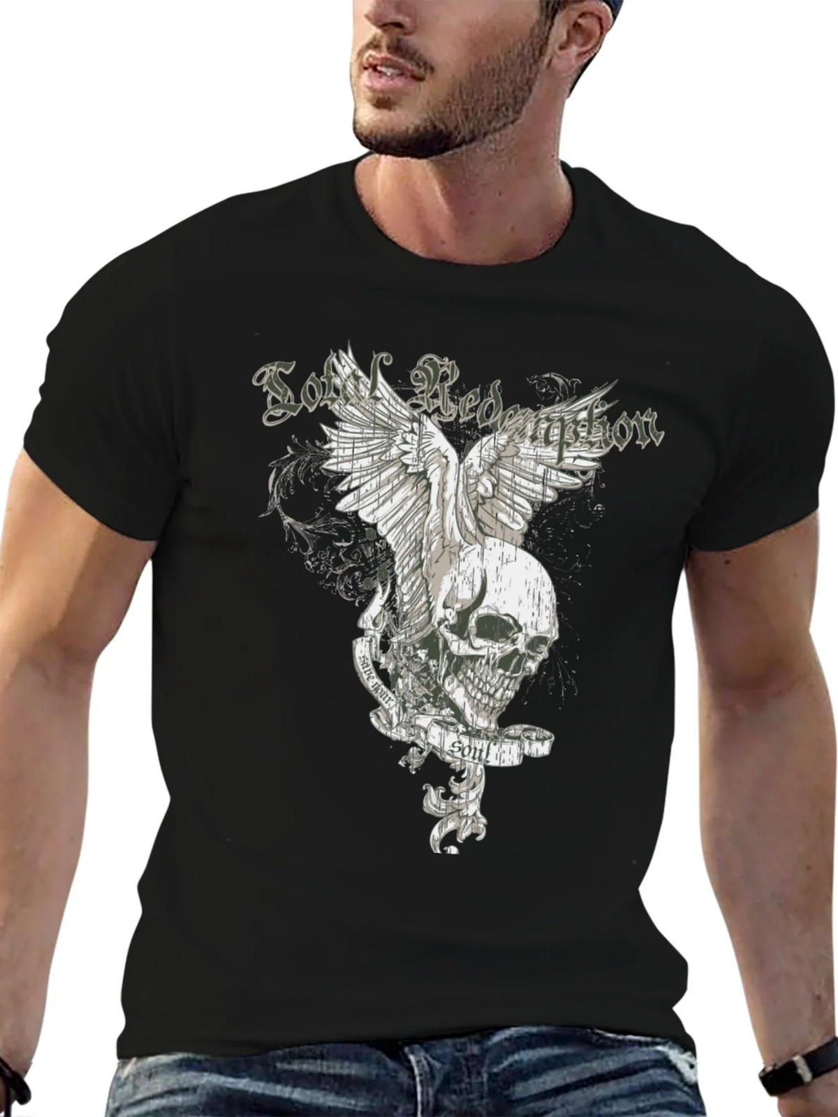 Soul Redemption Graphic Tee - Edgy Skull Design product image 6