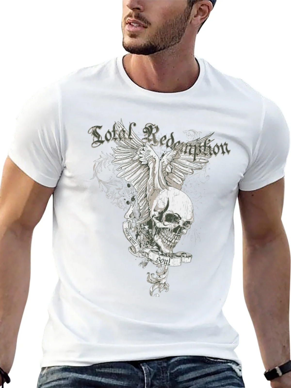 Soul Redemption Graphic Tee - Edgy Skull Design product image 12
