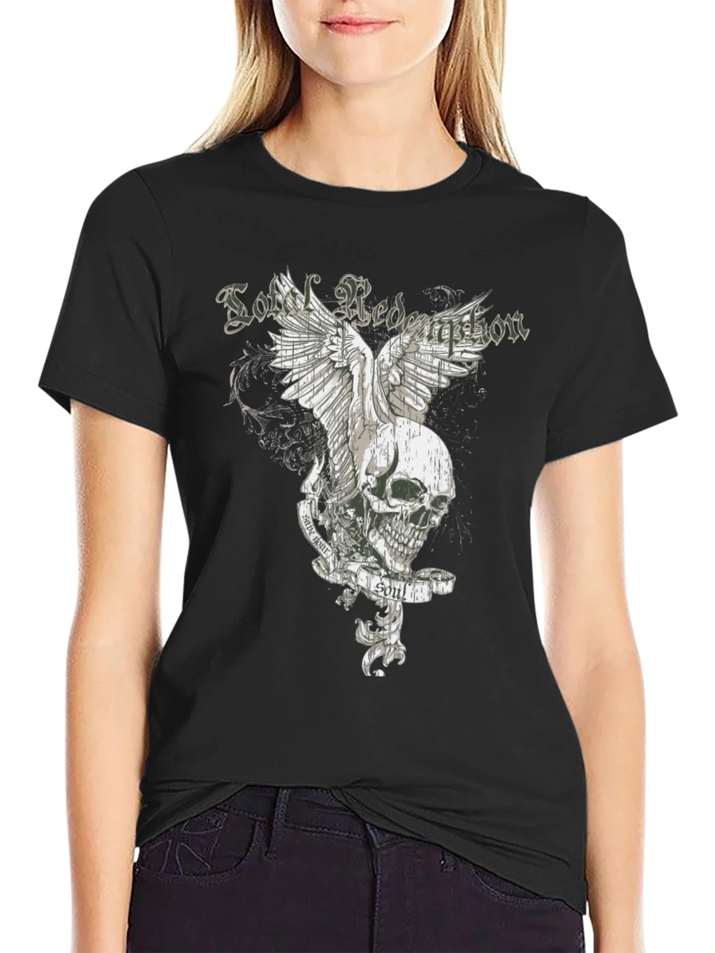 Soul Redemption Graphic Tee - Edgy Skull Design product image 2