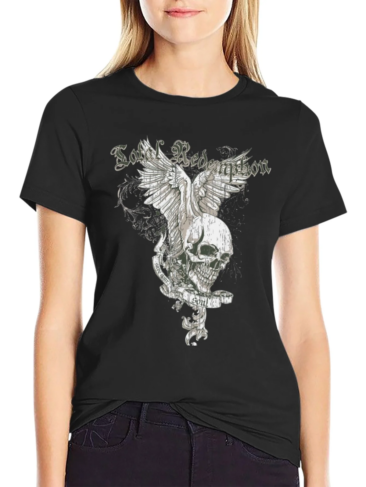 Soul Redemption Graphic Tee - Edgy Skull Design product image 2