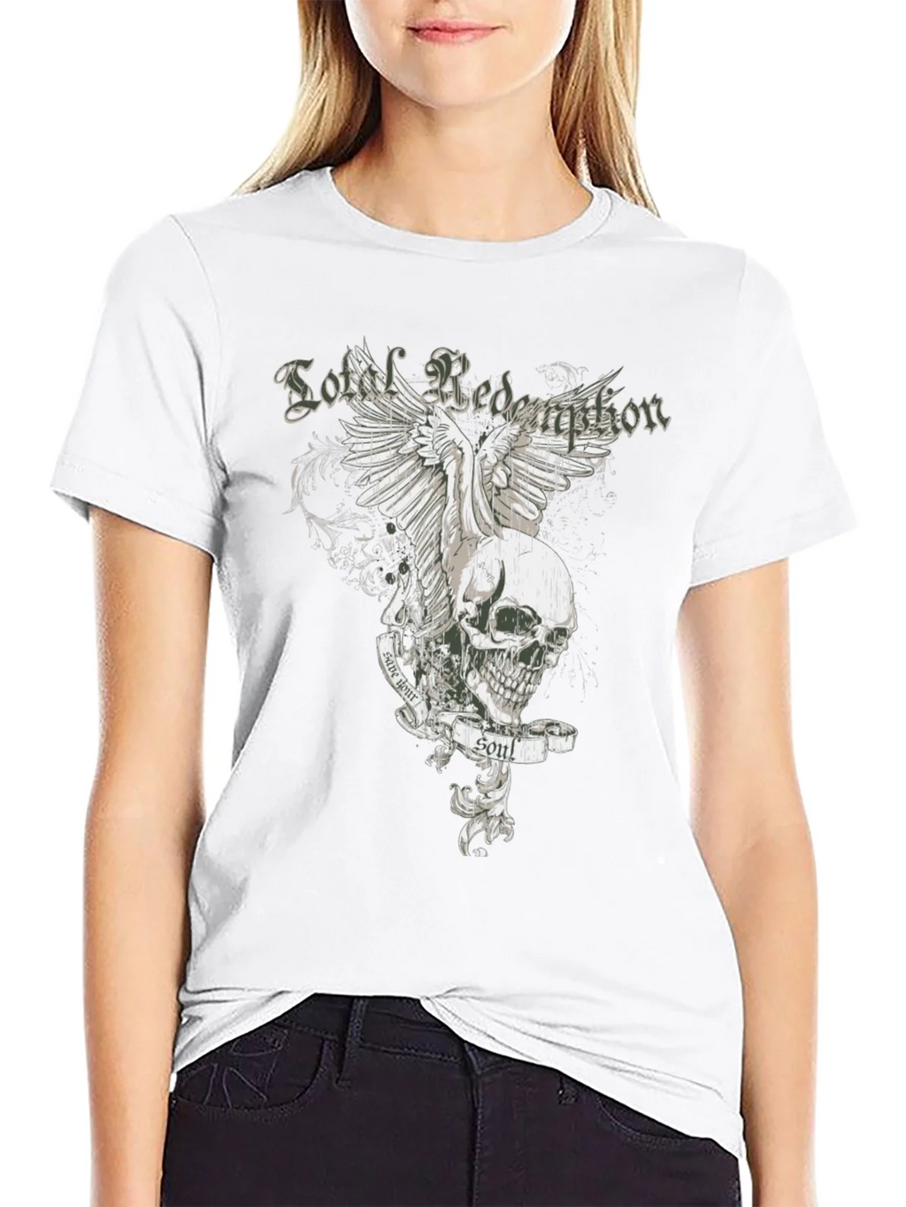 Soul Redemption Graphic Tee - Edgy Skull Design product image 8
