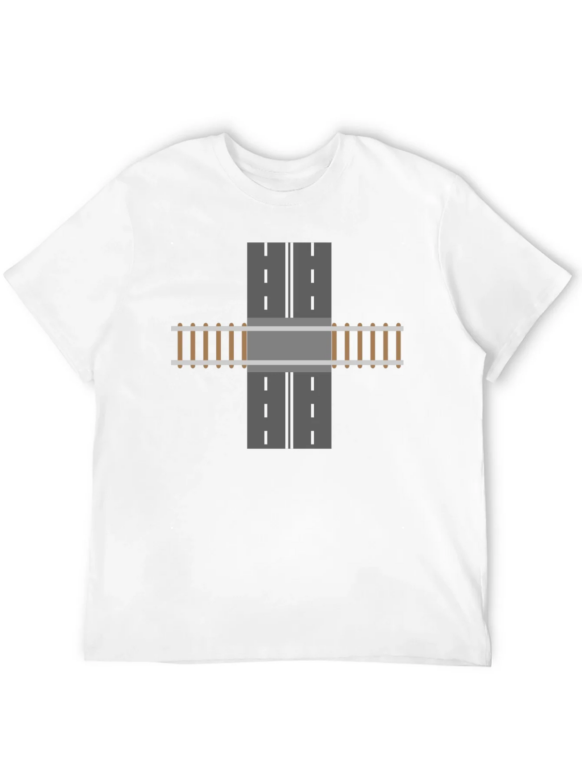 Train Track Road Intersection Graphic T-Shirt product image 11