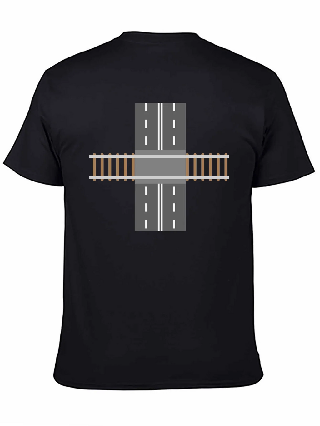Train Track Road Intersection Graphic T-Shirt product image 4
